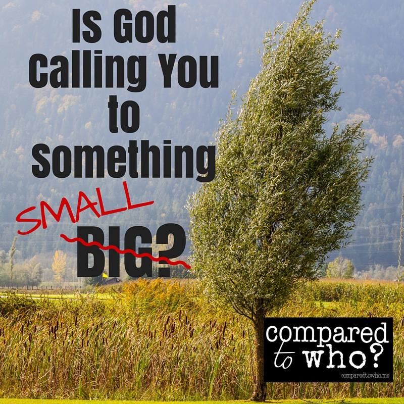 IS God calling you to do something that feels small?